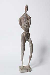 「受胎告知」木彫（メキシコの木）　86.0 ×17.0 ×14.5 1968-1985 年 